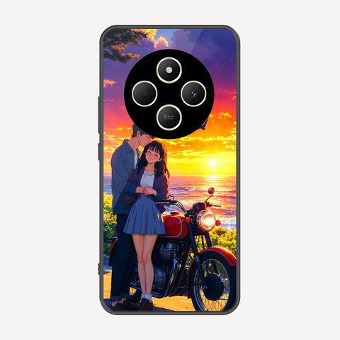 Xiaomi Poco C75 Cover - Love Couple Series - Premium Printed Metal soft Bumper shock Proof Case