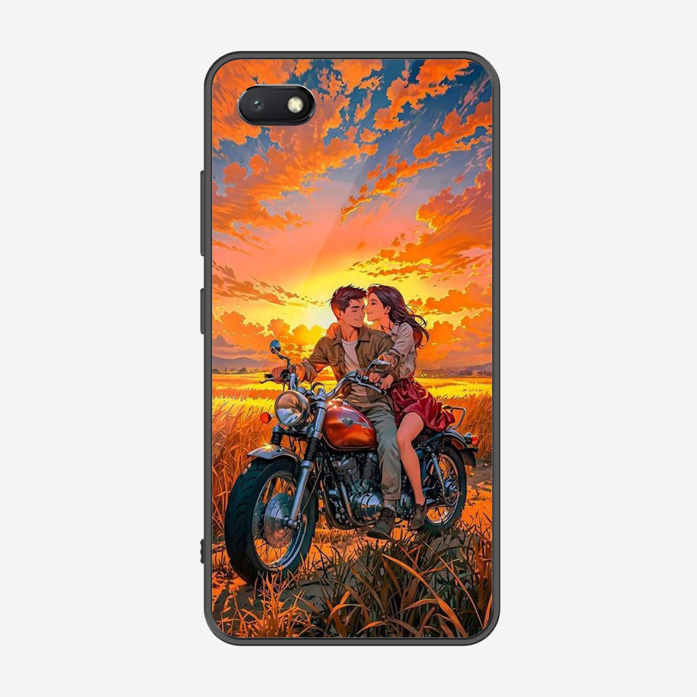 Xiaomi Redmi 6A Cover - Love Couple Series - Premium Printed Metal soft Bumper shock Proof Case