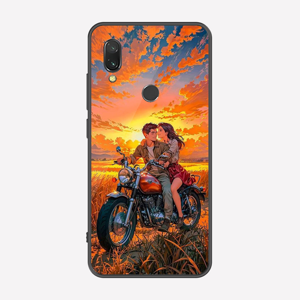 Xiaomi Redmi 7 Cover - Love Couple Series - Premium Printed Metal soft Bumper shock Proof Case