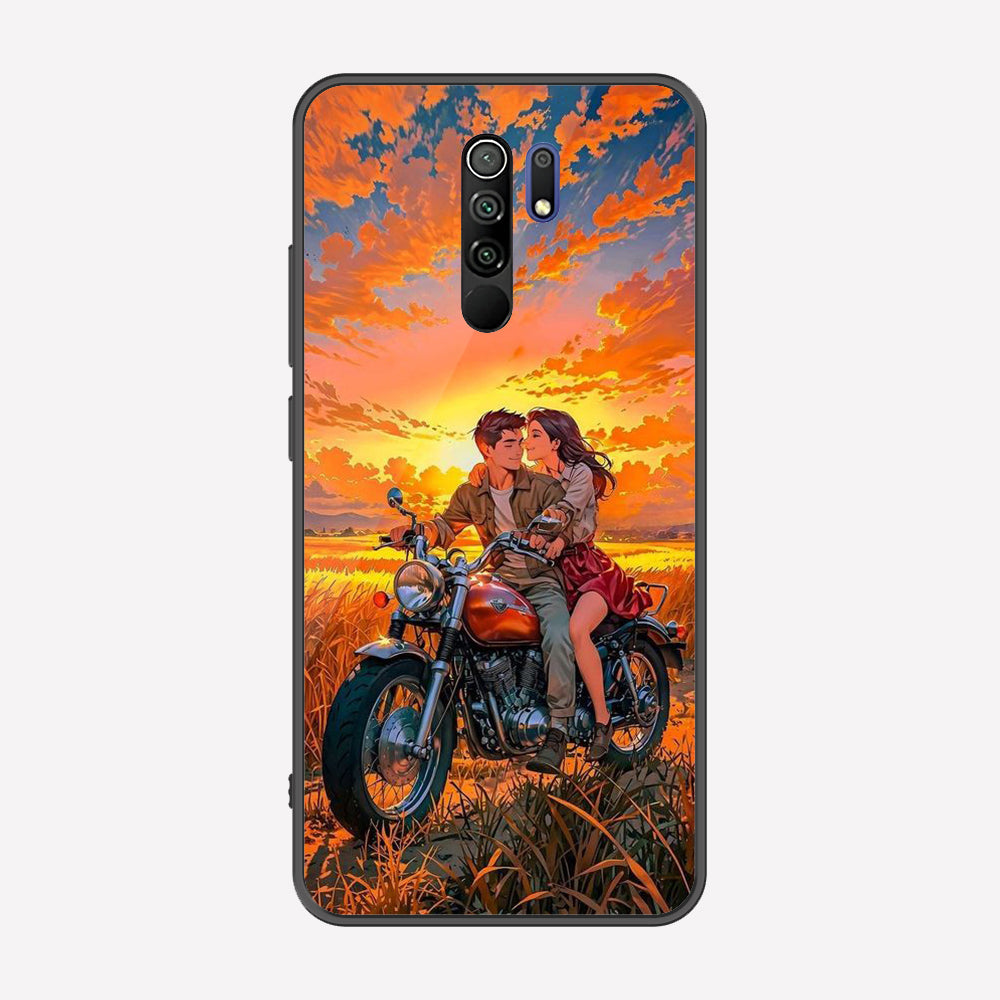 Xiaomi Redmi 9 Cover - Love Couple Series - Premium Printed Metal soft Bumper shock Proof Case