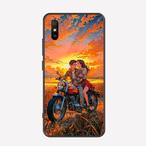 Xiaomi Redmi 9A Cover - Love Couple Series - Premium Printed Metal soft Bumper shock Proof Case