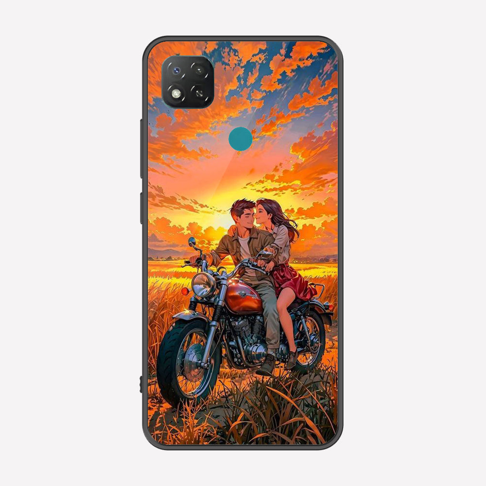 Xiaomi Redmi 9C Cover - Love Couple Series - Premium Printed Metal soft Bumper shock Proof Case