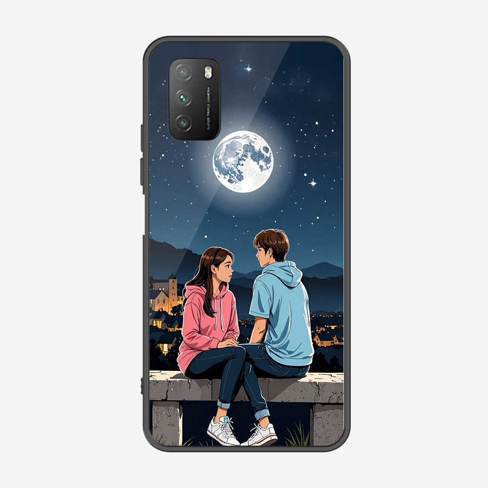 Xiaomi Redmi 9T Cover - Love Couple Series - Premium Printed Metal soft Bumper shock Proof Case