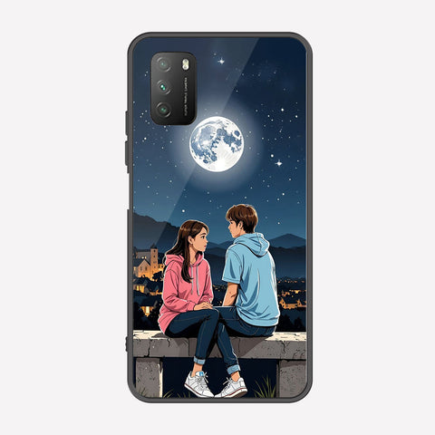 Xiaomi Redmi 9T Cover - Love Couple Series - Premium Printed Metal soft Bumper shock Proof Case
