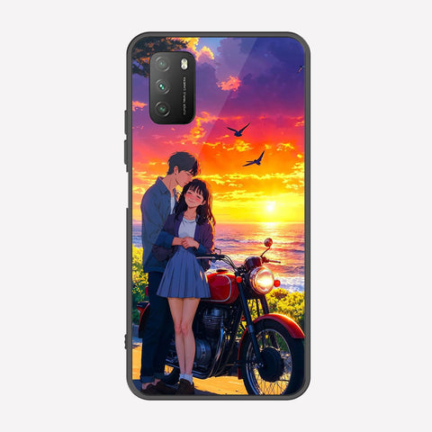 Xiaomi Redmi Note 9 4G Cover - Love Couple Series - Premium Printed Metal soft Bumper shock Proof Case