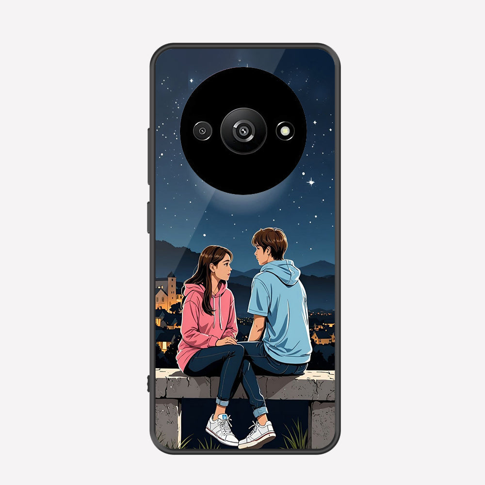 Xiaomi Redmi A3x Cover - Love Couple Series - Premium Printed Metal soft Bumper shock Proof Case