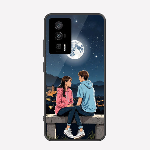 Xiaomi Poco F5 Pro Cover - Love Couple Series - Premium Printed Metal soft Bumper shock Proof Case
