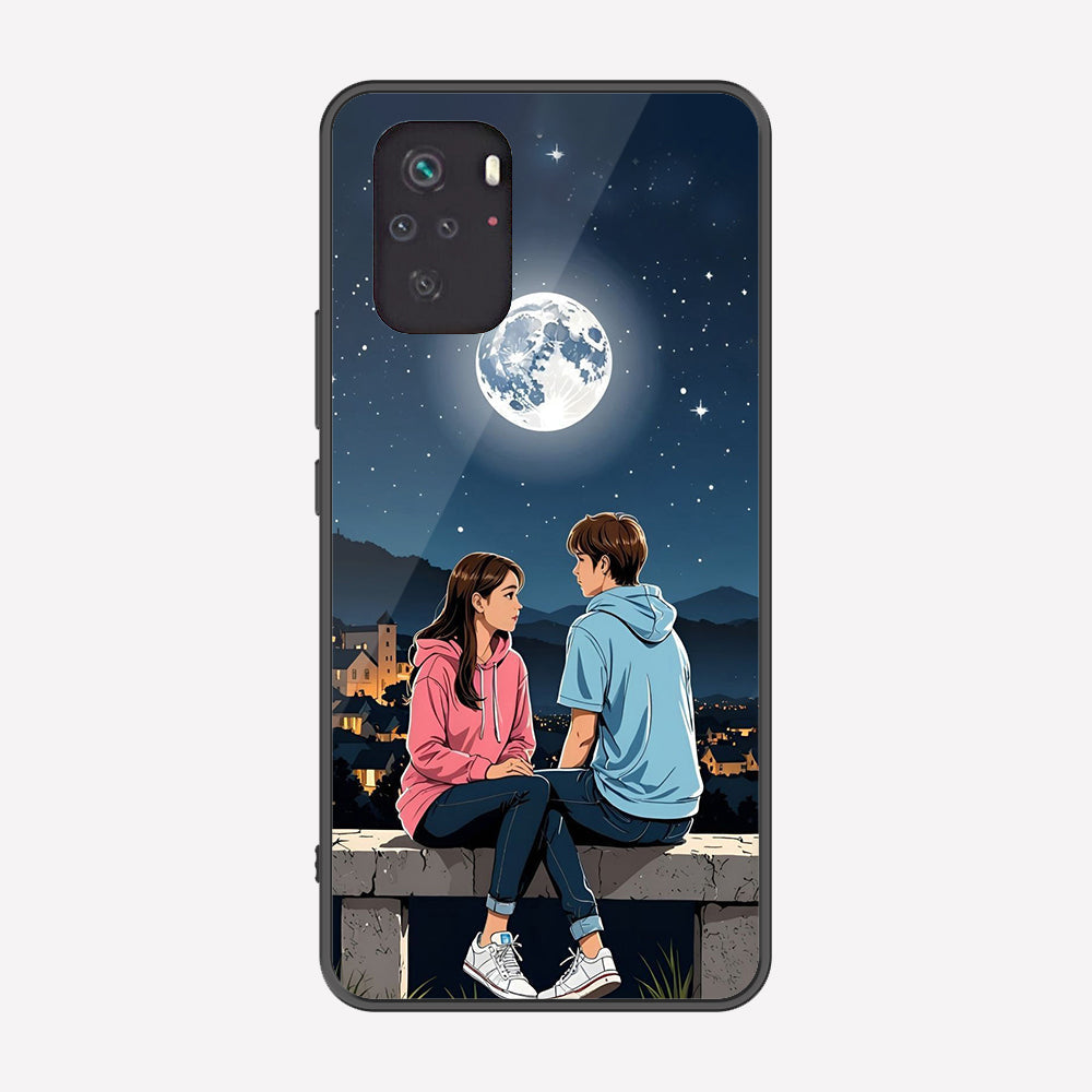 Xiaomi Redmi Note 10S Cover - Love Couple Series - Premium Printed Metal soft Bumper shock Proof Case