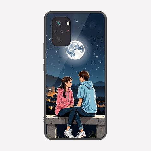 Xiaomi Redmi Note 10S Cover - Love Couple Series - Premium Printed Metal soft Bumper shock Proof Case