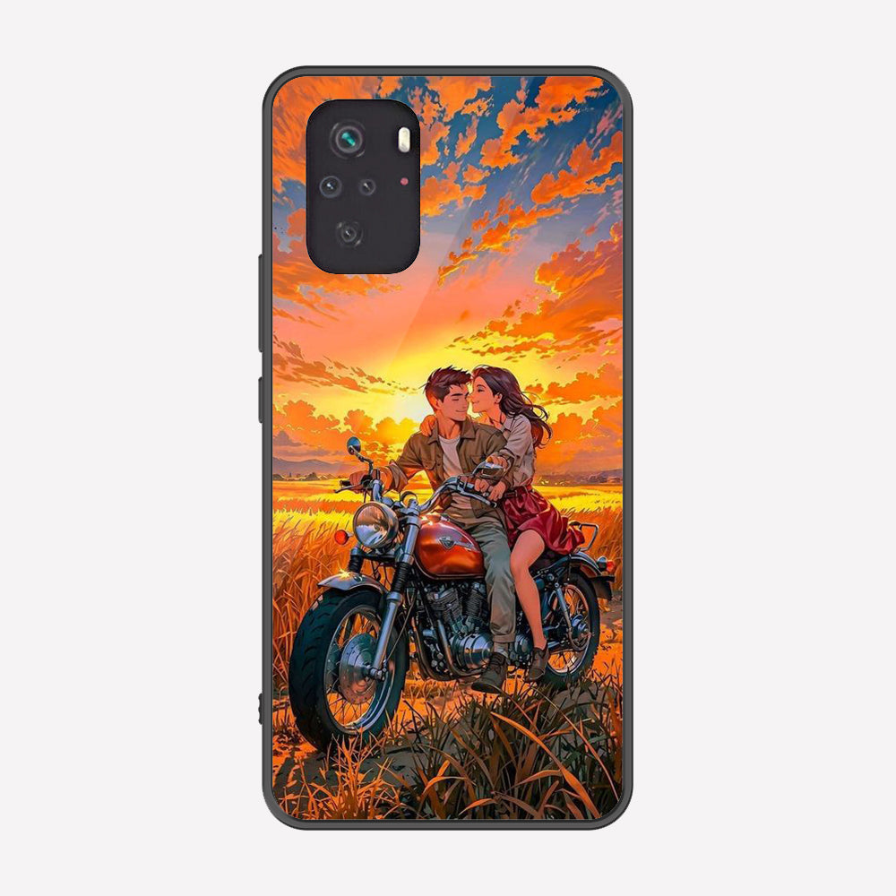 Xiaomi Redmi Note 10S Cover - Love Couple Series - Premium Printed Metal soft Bumper shock Proof Case