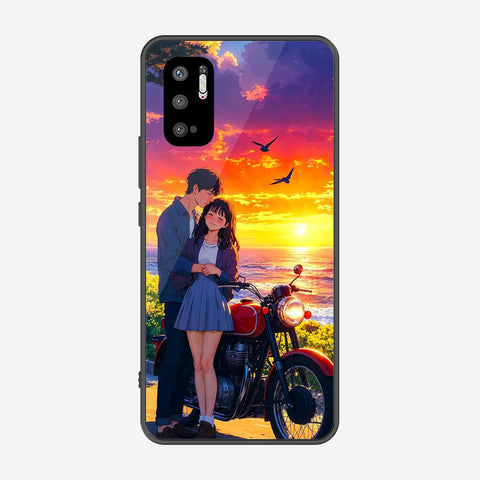 Xiaomi Redmi Note 10 5G Cover - Love Couple Series - Premium Printed Metal soft Bumper shock Proof Case