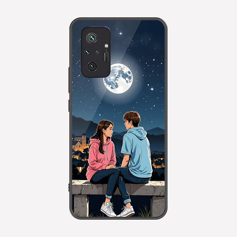 Xiaomi Redmi Note 10 Pro Max Cover - Love Couple Series - Premium Printed Metal soft Bumper shock Proof Case