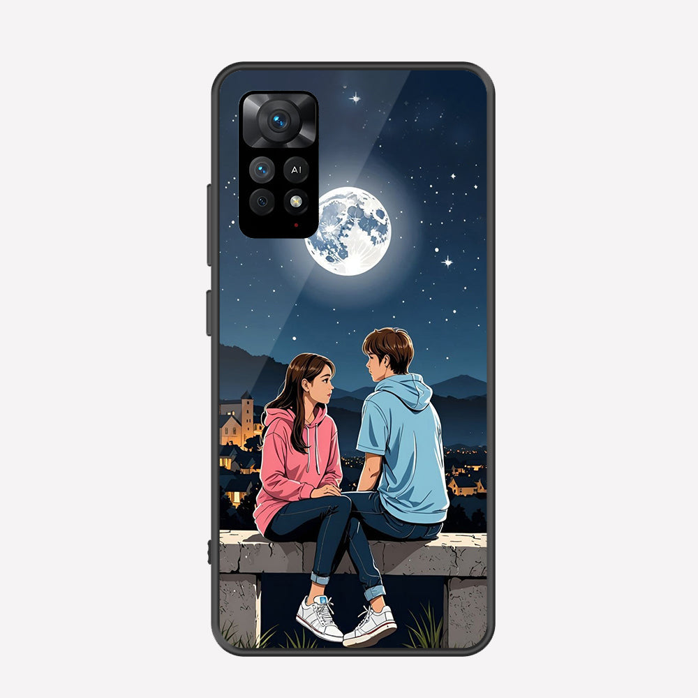 Xiaomi Redmi Note 12 Pro 4G Cover - Love Couple Series - Premium Printed Metal soft Bumper shock Proof Case