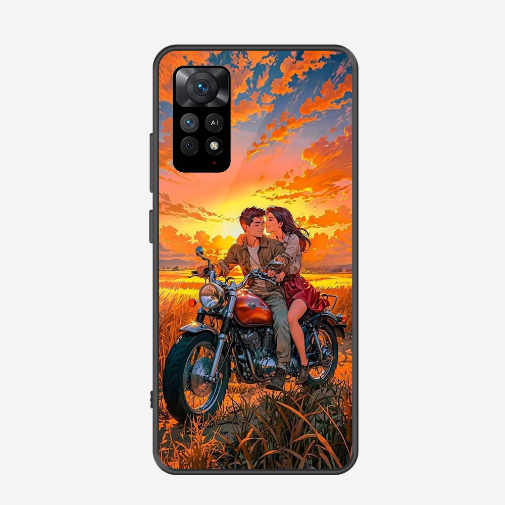 Xiaomi Redmi Note 12 Pro 4G Cover - Love Couple Series - Premium Printed Metal soft Bumper shock Proof Case