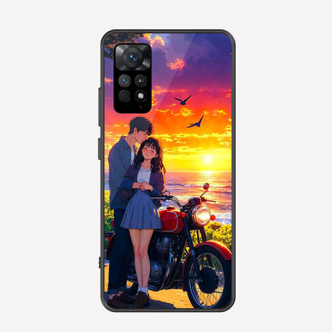Xiaomi Redmi Note 12 Pro 4G Cover - Love Couple Series - Premium Printed Metal soft Bumper shock Proof Case