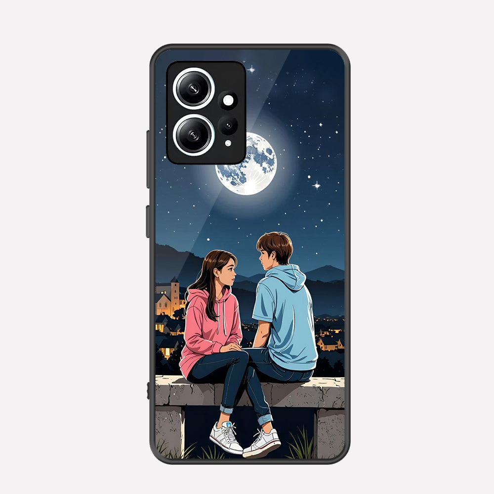 Xiaomi Redmi Note 12 4G Cover - Love Couple Series - Premium Printed Metal soft Bumper shock Proof Case