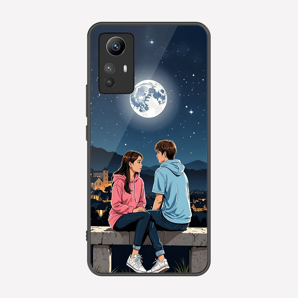 Xiaomi Redmi Note 12S Cover - Love Couple Series - Premium Printed Metal soft Bumper shock Proof Case