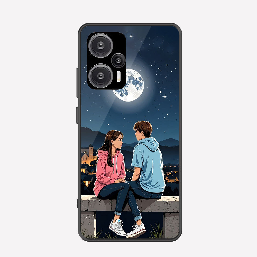 Xiaomi Poco F5 Cover - Love Couple Series - Premium Printed Metal soft Bumper shock Proof Case