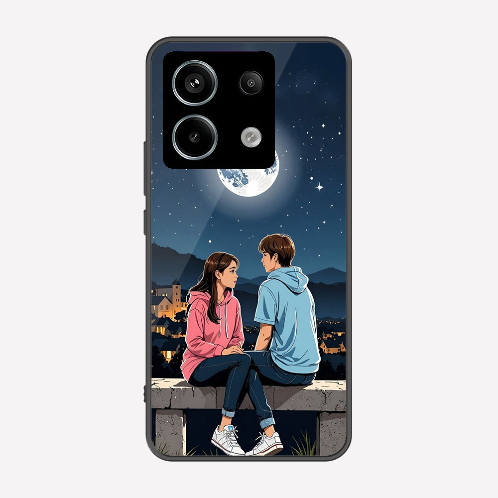 Xiaomi Redmi Note 13 Cover - Love Couple Series - Premium Printed Metal soft Bumper shock Proof Case