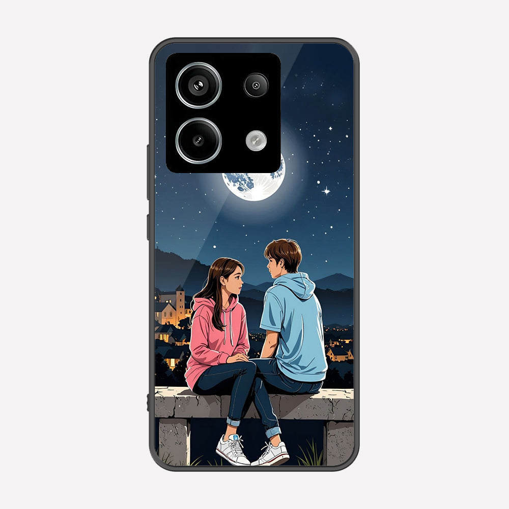 Xiaomi Redmi Note 13 Pro 5G Cover - Love Couple Series - Premium Printed Metal soft Bumper shock Proof Case