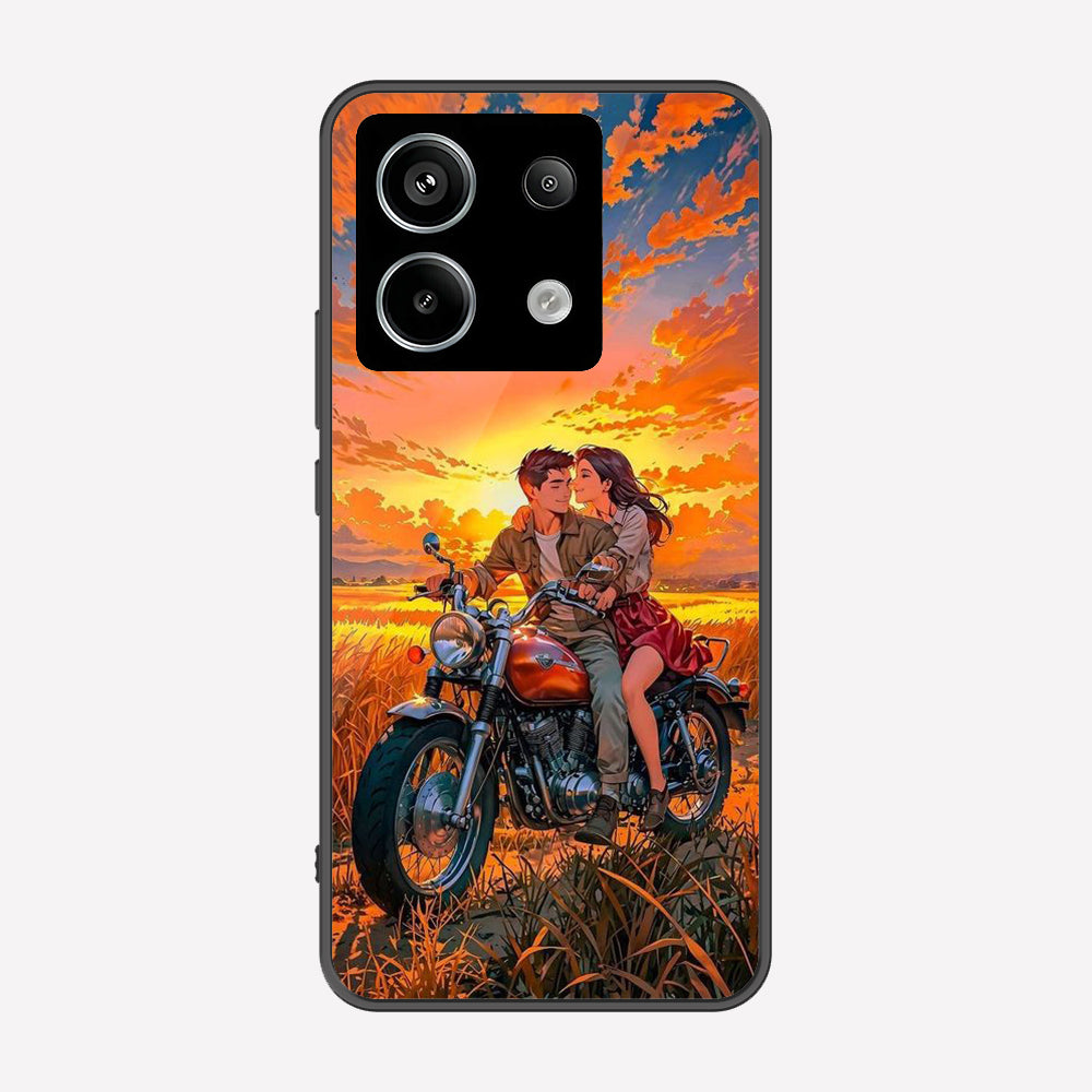Xiaomi Redmi Note 13 Pro 5G Cover - Love Couple Series - Premium Printed Metal soft Bumper shock Proof Case