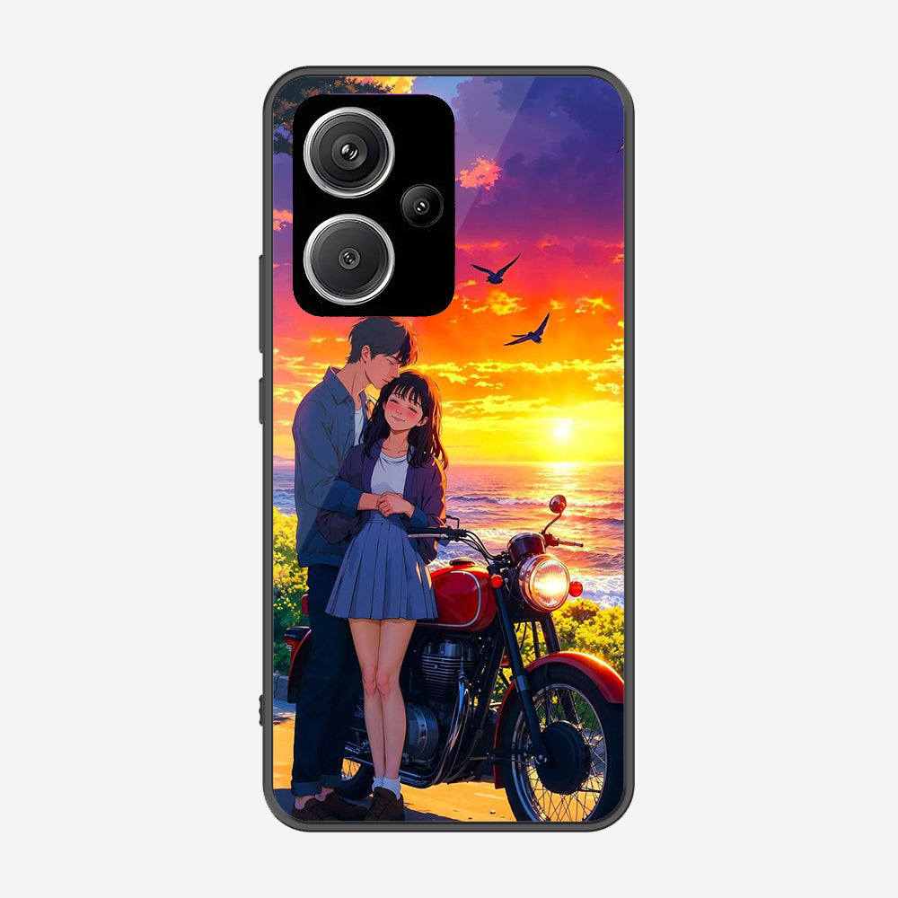 Xiaomi Redmi Note 13 Pro Plus 5G Cover - Love Couple Series - Premium Printed Metal soft Bumper shock Proof Case