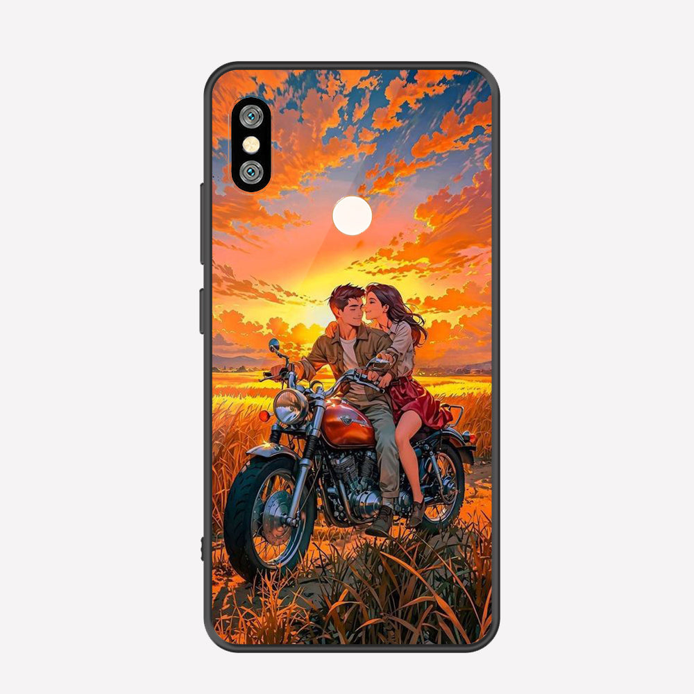 Xiaomi Redmi Note 5 Pro Cover - Love Couple Series - Premium Printed Metal soft Bumper shock Proof Case