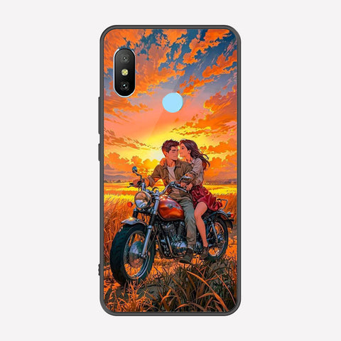 Xiaomi Redmi Note 6 Cover - Love Couple Series - Premium Printed Metal soft Bumper shock Proof Case