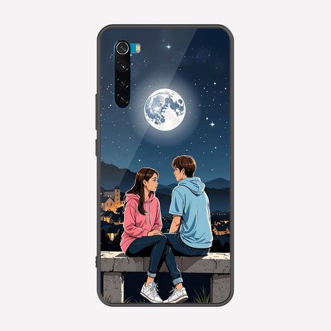 Xiaomi Redmi Note 8 Cover - Love Couple Series - Premium Printed Metal soft Bumper shock Proof Case