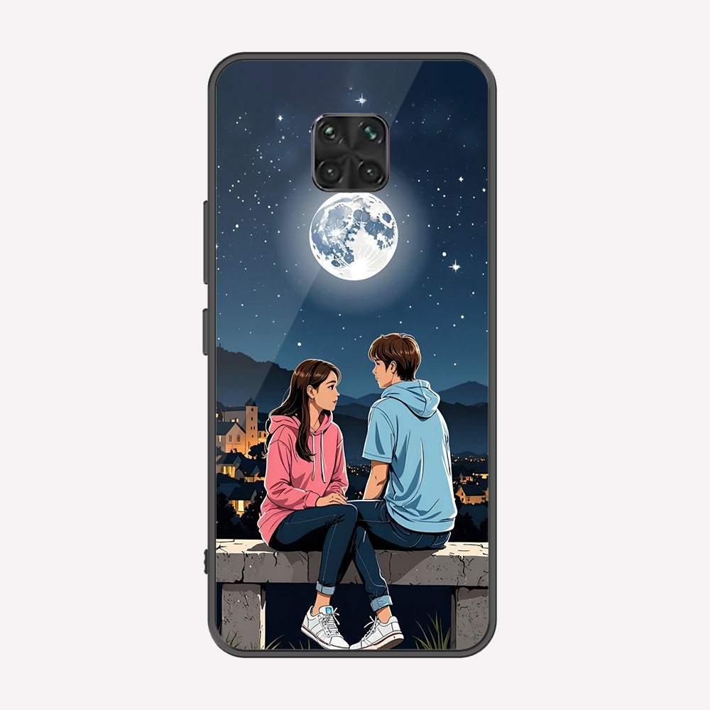 Xiaomi Redmi Note 9S Cover - Love Couple Series - Premium Printed Metal soft Bumper shock Proof Case