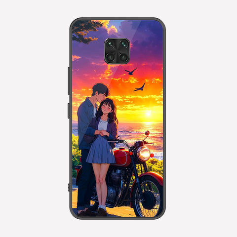 Xiaomi Redmi Note 9 Pro Cover - Love Couple Series - Premium Printed Metal soft Bumper shock Proof Case