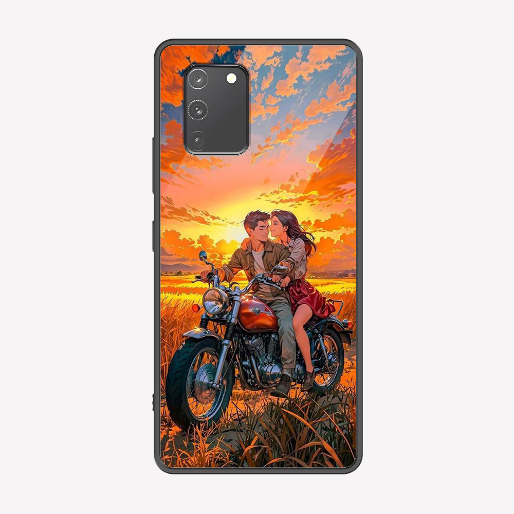 Samsung Galaxy M80s Cover - Love Couple Series - Premium Printed Metal soft Bumper shock Proof Case