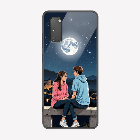 Samsung Galaxy S20 Cover - Love Couple Series - Premium Printed Metal soft Bumper shock Proof Case