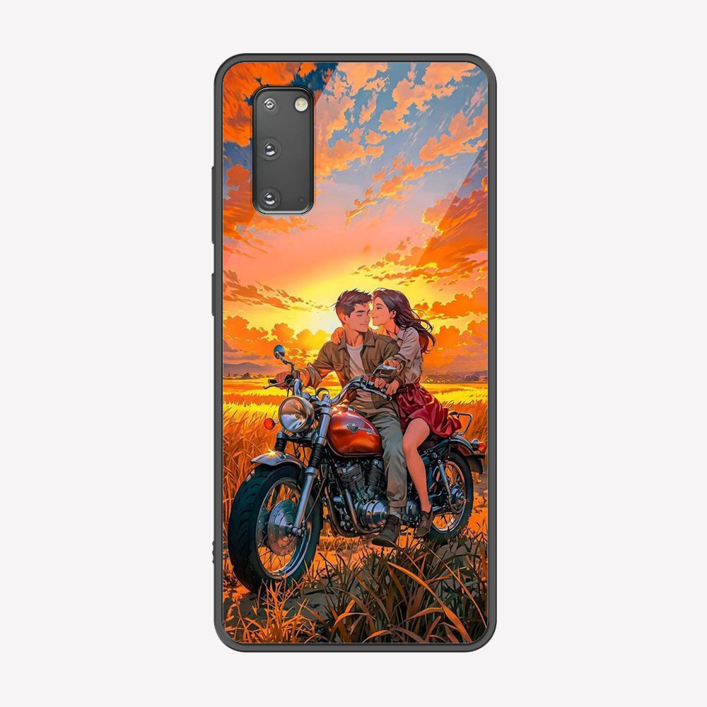 Samsung Galaxy S20 Cover - Love Couple Series - Premium Printed Metal soft Bumper shock Proof Case