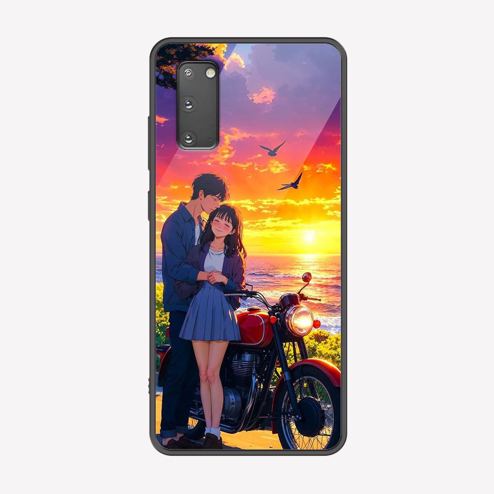 Samsung Galaxy S20 Cover - Love Couple Series - Premium Printed Metal soft Bumper shock Proof Case