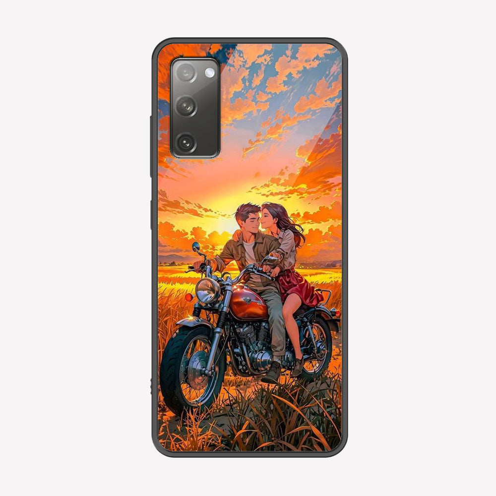 Samsung Galaxy S20 FE Cover - Love Couple Series - Premium Printed Metal soft Bumper shock Proof Case