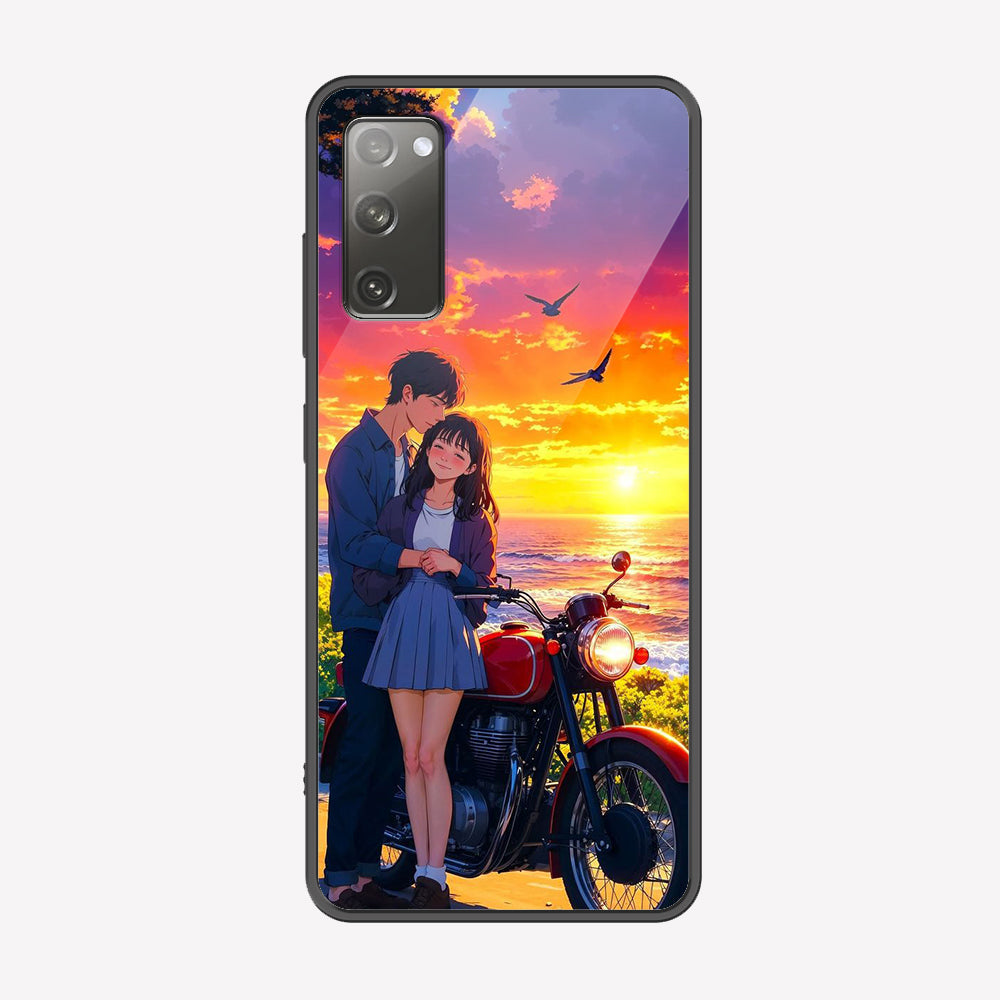 Samsung Galaxy S20 FE Cover - Love Couple Series - Premium Printed Metal soft Bumper shock Proof Case