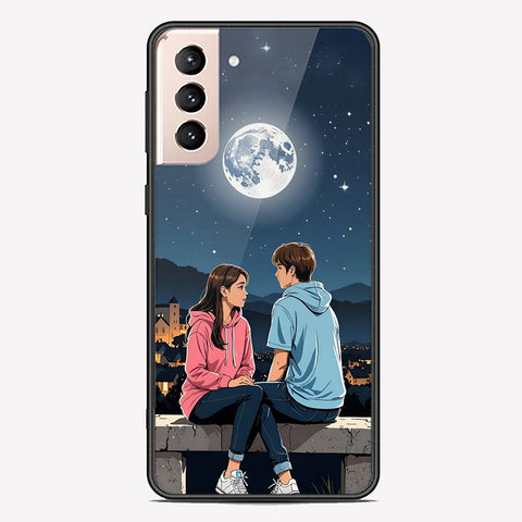 Samsung Galaxy S22 5G Cover - Love Couple Series - Premium Printed Metal soft Bumper shock Proof Case