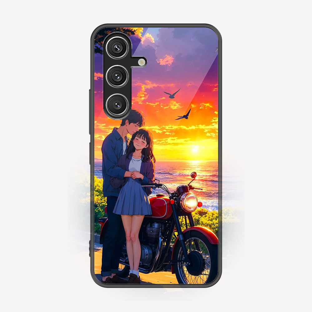 Samsung Galaxy S23 Plus 5G Cover - Love Couple Series - Premium Printed Metal soft Bumper shock Proof Case