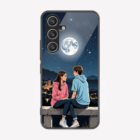Samsung Galaxy S24 Plus Cover - Love Couple Series - Premium Printed Metal soft Bumper shock Proof Case