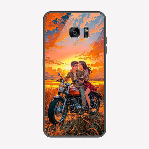 Samsung Galaxy S6 Edge Plus Cover - Love Couple Series - Premium Printed Metal soft Bumper shock Proof Case