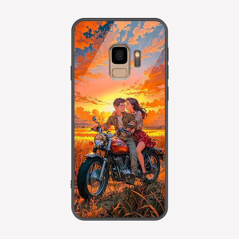 Samsung Galaxy S9 Cover - Love Couple Series - Premium Printed Metal soft Bumper shock Proof Case