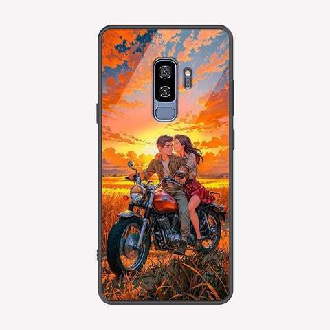 Samsung Galaxy S9 Plus Cover - Love Couple Series - Premium Printed Metal soft Bumper shock Proof Case