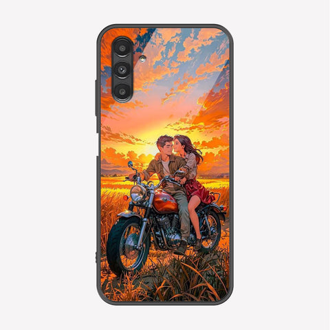 Samsung Galaxy A04s Cover - Love Couple Series - Premium Printed Metal soft Bumper shock Proof Case