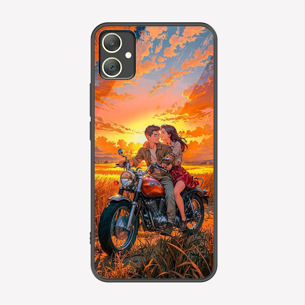 Samsung Galaxy A05 Cover - Love Couple Series - Premium Printed Metal soft Bumper shock Proof Case
