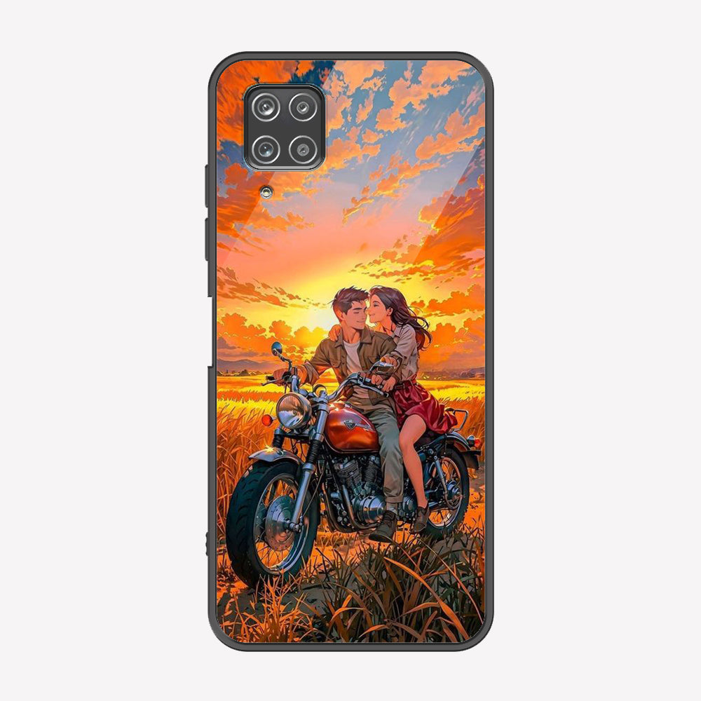 Samsung Galaxy A12 Nacho Cover - Love Couple Series - Premium Printed Metal soft Bumper shock Proof Case
