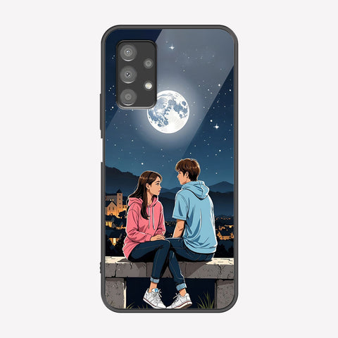Samsung Galaxy A13 Cover - Love Couple Series - Premium Printed Metal soft Bumper shock Proof Case