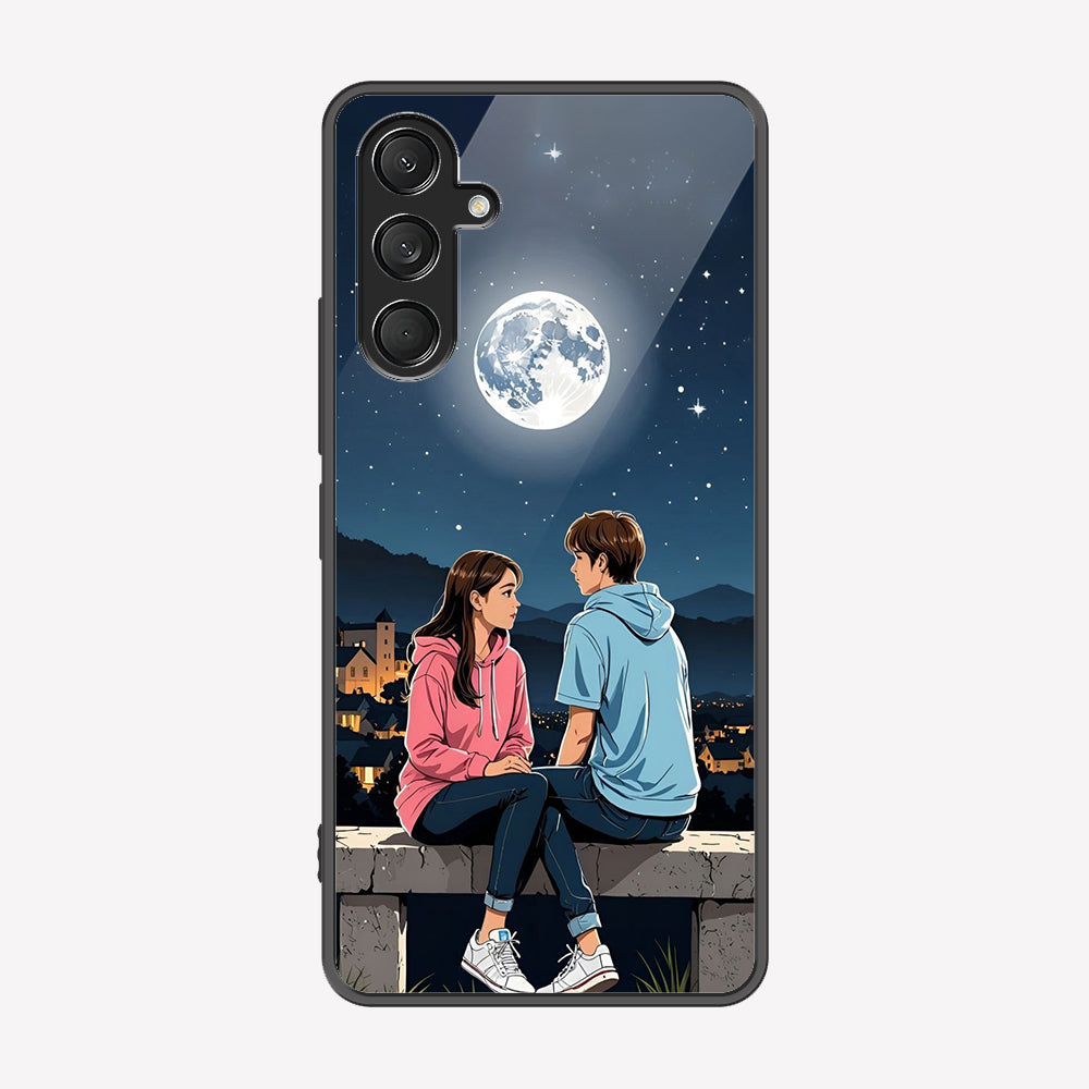 Samsung Galaxy A16 Cover - Love Couple Series - Premium Printed Metal soft Bumper shock Proof Case