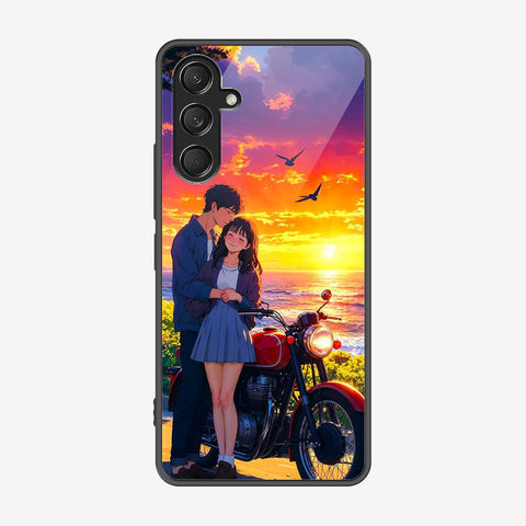 Samsung Galaxy A16 Cover - Love Couple Series - Premium Printed Metal soft Bumper shock Proof Case