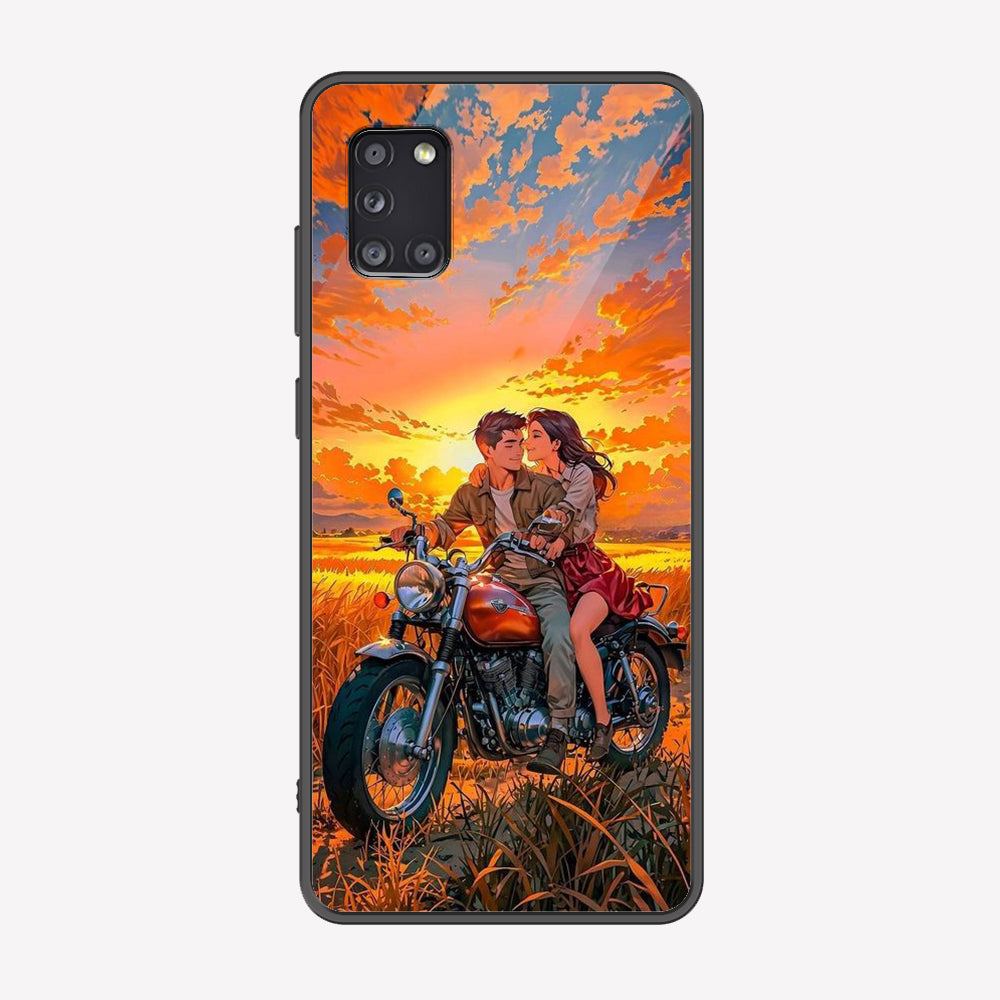 Samsung Galaxy A31 Cover - Love Couple Series - Premium Printed Metal soft Bumper shock Proof Case